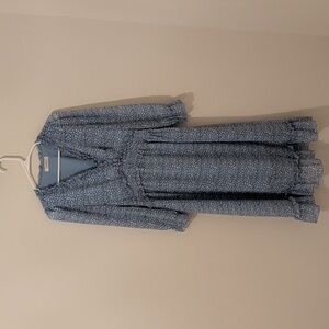 Mopoogoss Floral Blue  Dress Size Small